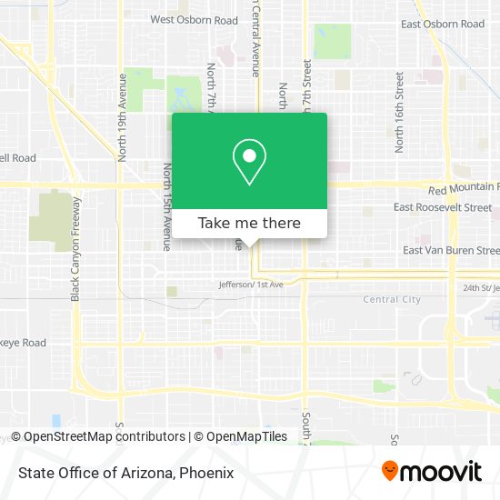 State Office of Arizona map