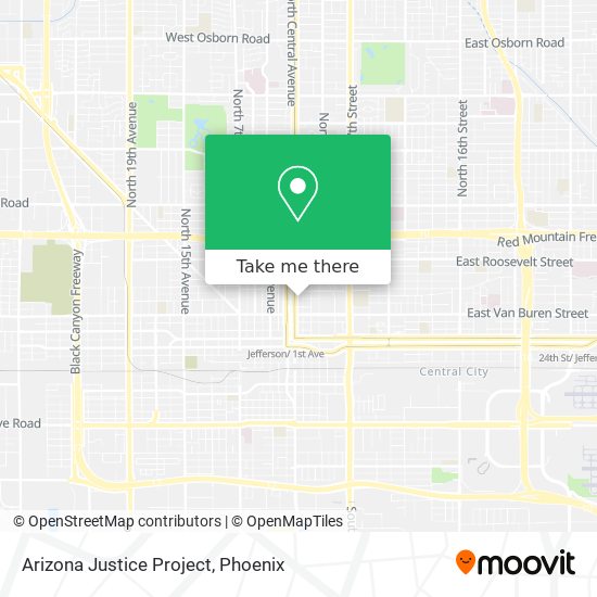 Arizona Justice Project map