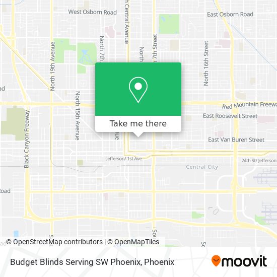 Budget Blinds Serving SW Phoenix map