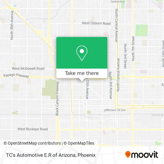 Mapa de TC's Automotive E.R of Arizona