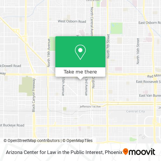 Mapa de Arizona Center for Law in the Public Interest