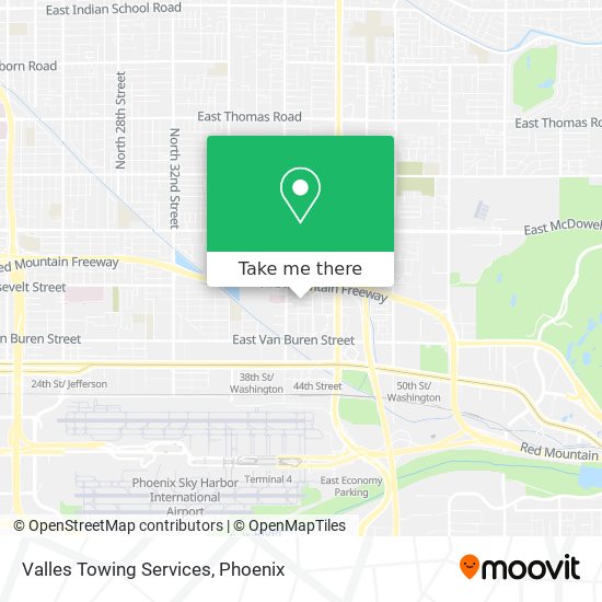 Valles Towing Services map