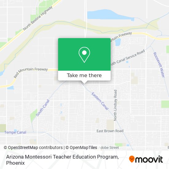 Mapa de Arizona Montessori Teacher Education Program
