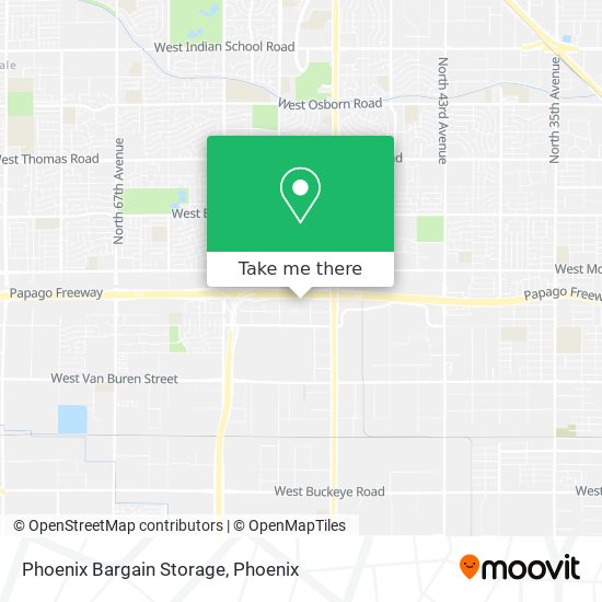 Mapa de Phoenix Bargain Storage