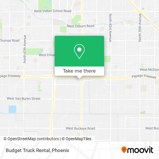 Budget Truck Rental map