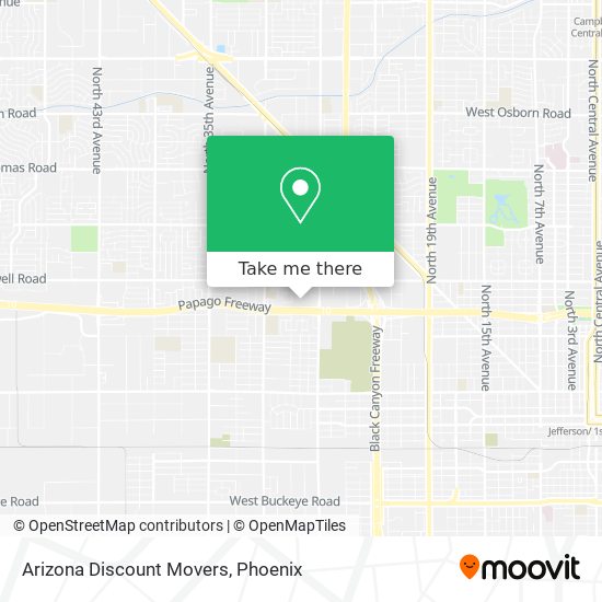 Arizona Discount Movers map