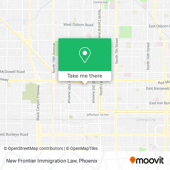 Mapa de New Frontier Immigration Law