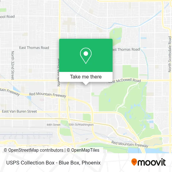 USPS Collection Box - Blue Box map