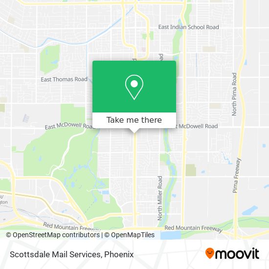 Scottsdale Mail Services map