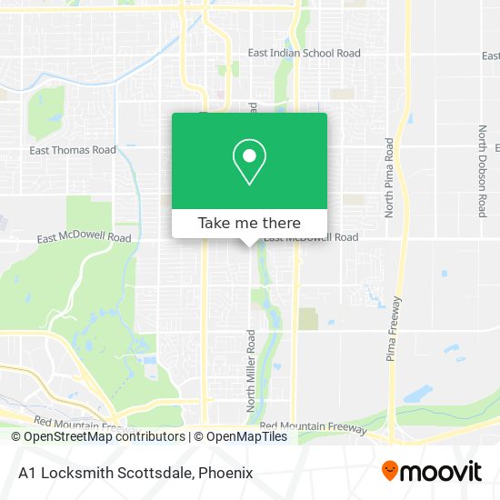 A1 Locksmith Scottsdale map