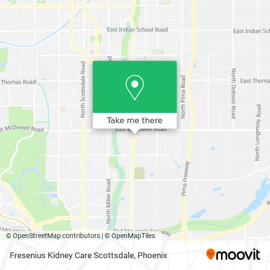 Fresenius Kidney Care Scottsdale map