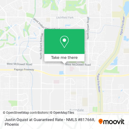 Justin Oquist at Guaranteed Rate - NMLS #817668 map