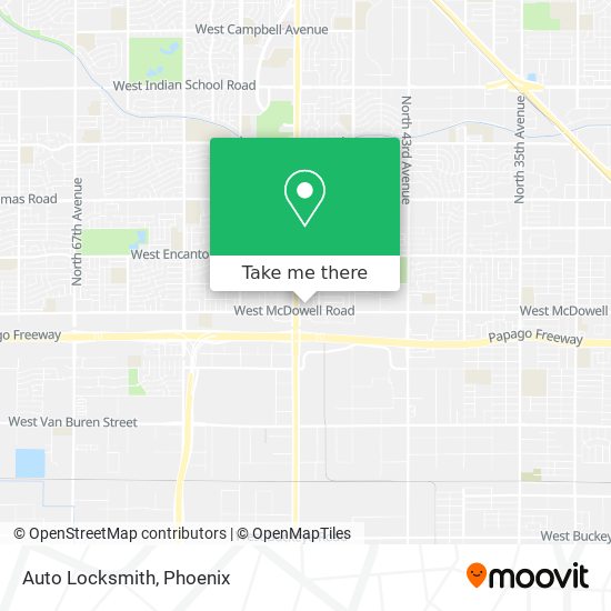 Auto Locksmith map