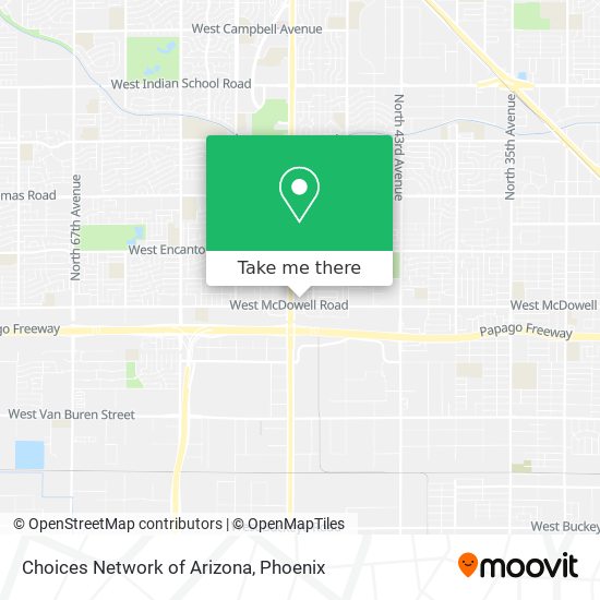 Mapa de Choices Network of Arizona
