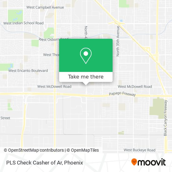 PLS Check Casher of Ar map