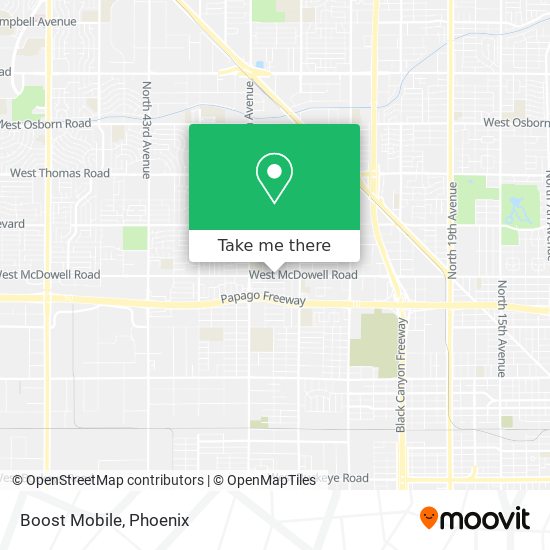 Mapa de Boost Mobile