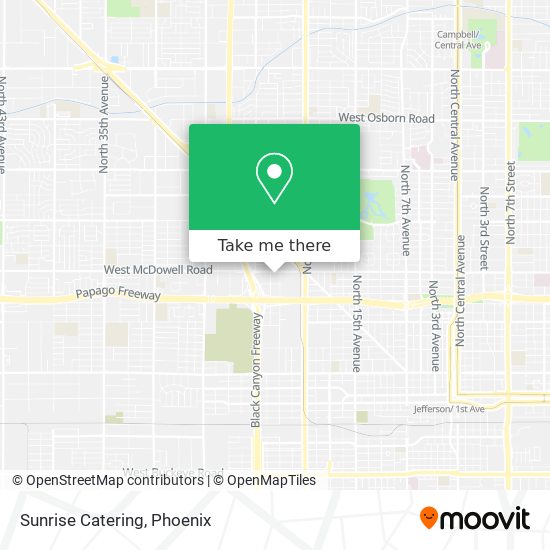 Sunrise Catering map