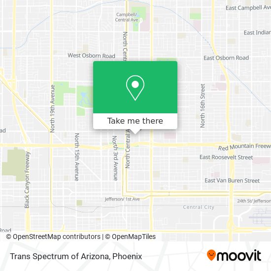Mapa de Trans Spectrum of Arizona