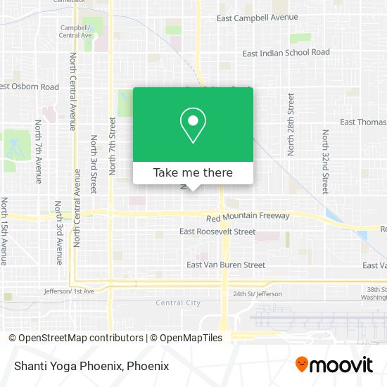 Shanti Yoga Phoenix map