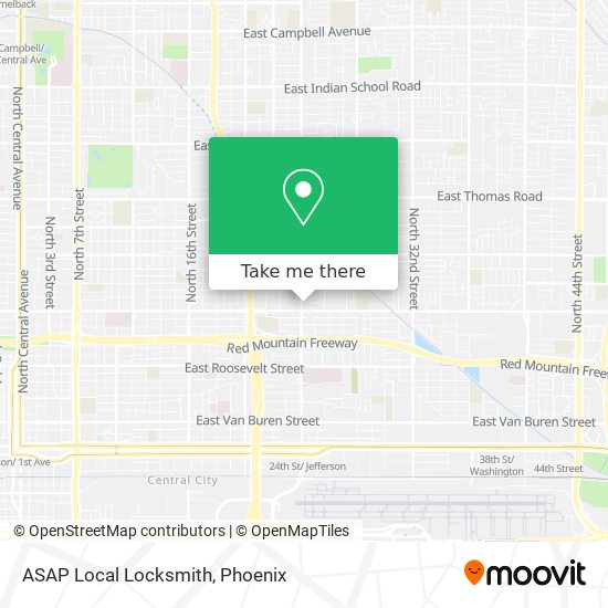 ASAP Local Locksmith map