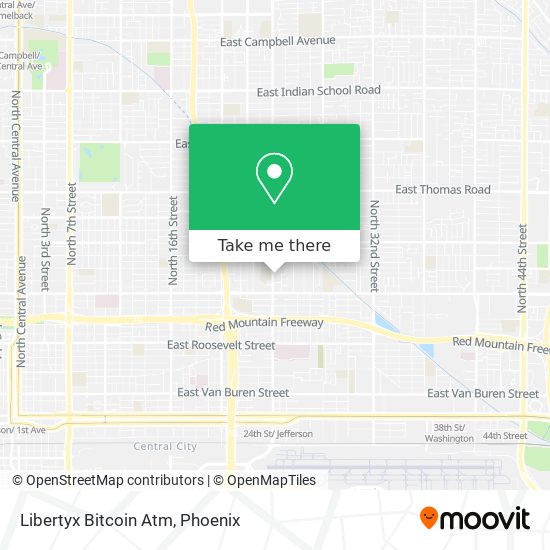 Mapa de Libertyx Bitcoin Atm