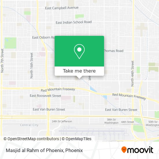 Masjid al Rahm of Phoenix map