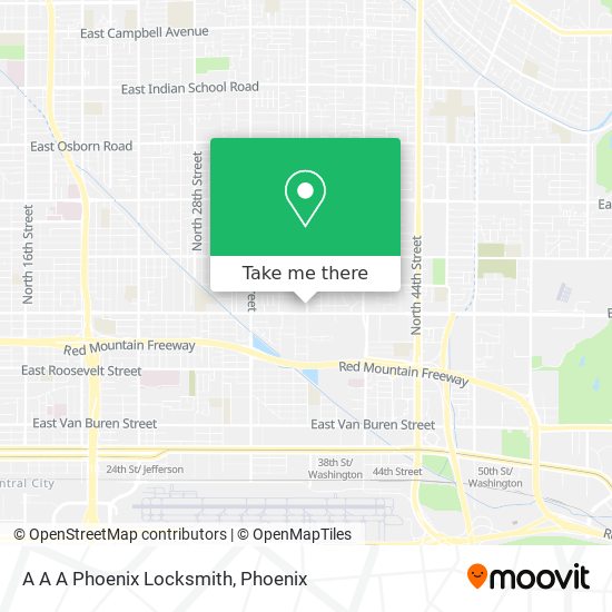 A A A Phoenix Locksmith map