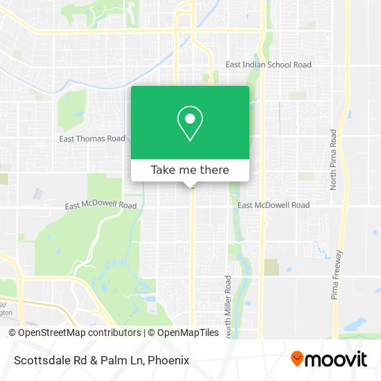 Scottsdale Rd & Palm Ln map