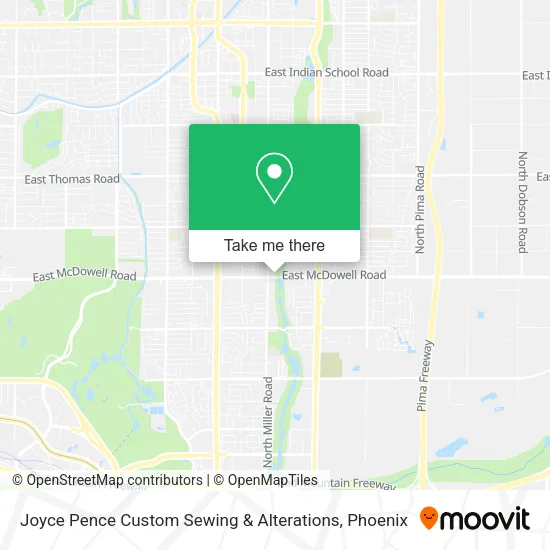 Joyce Pence Custom Sewing & Alterations map
