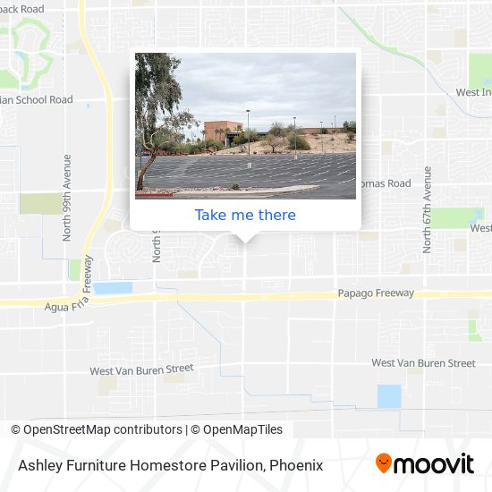 Mapa de Ashley Furniture Homestore Pavilion