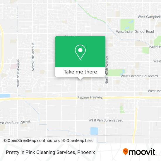 Pretty in Pink Cleaning Services map