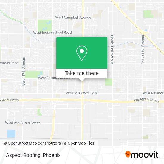 Aspect Roofing map