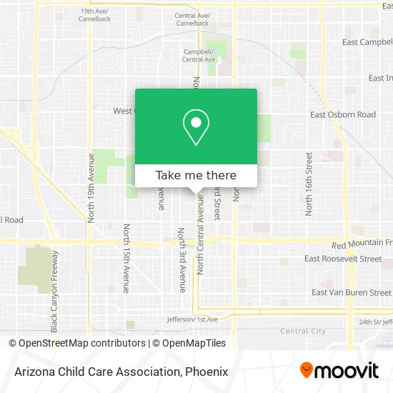 Mapa de Arizona Child Care Association