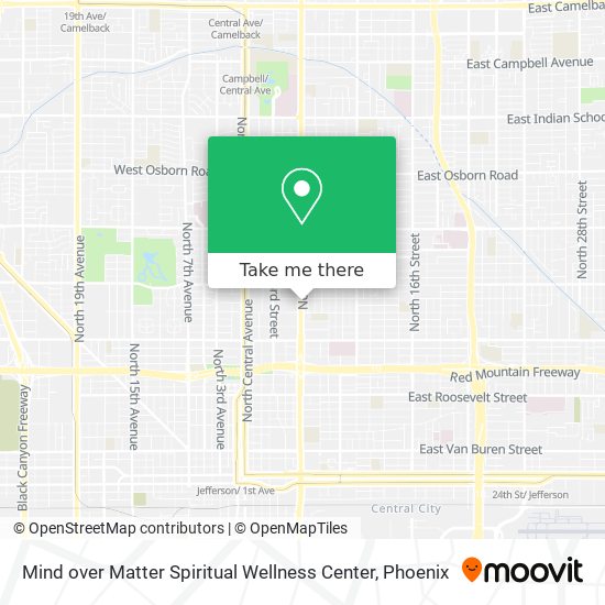 Mapa de Mind over Matter Spiritual Wellness Center