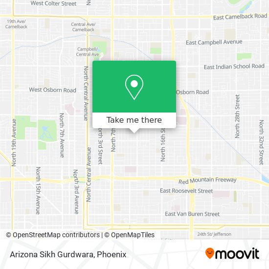 Arizona Sikh Gurdwara map