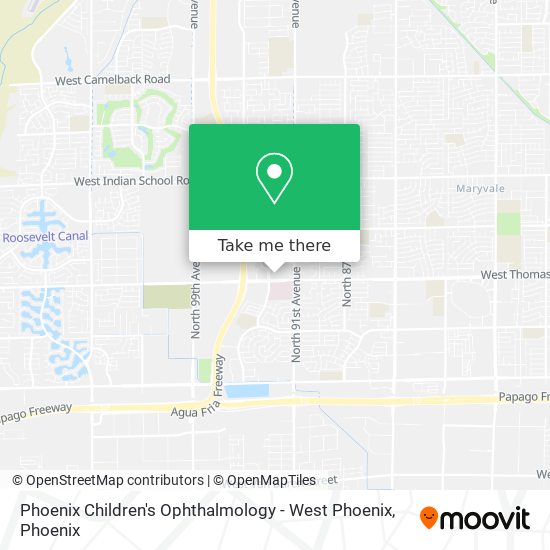 Phoenix Children's Ophthalmology - West Phoenix map