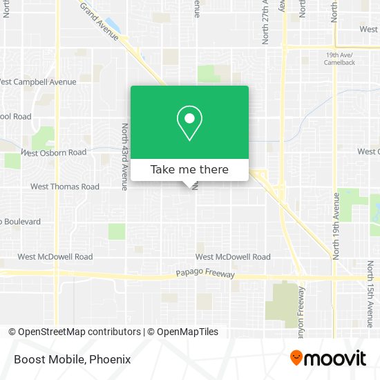 Mapa de Boost Mobile