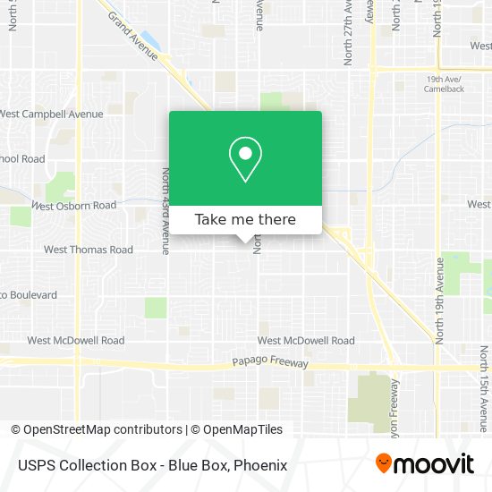 USPS Collection Box - Blue Box map