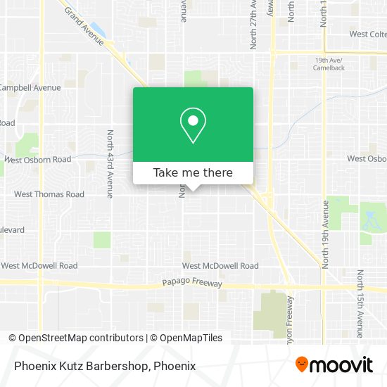 Phoenix Kutz Barbershop map