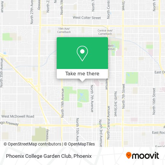 Phoenix College Garden Club map