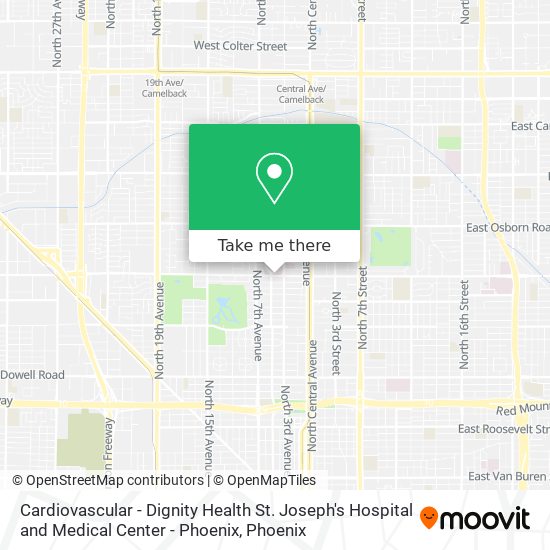 Mapa de Cardiovascular - Dignity Health St. Joseph's Hospital and Medical Center - Phoenix