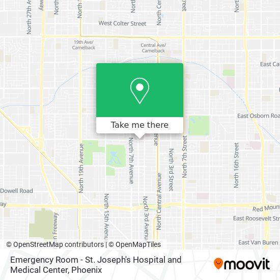 Emergency Room - St. Joseph's Hospital and Medical Center map
