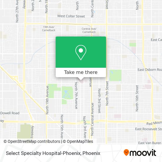 Select Specialty Hospital-Phoenix map