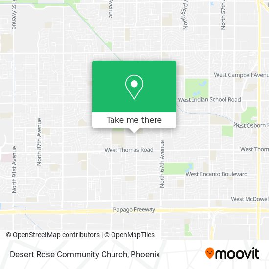 Mapa de Desert Rose Community Church