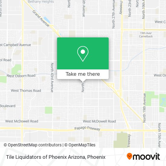 Mapa de Tile Liquidators of Phoenix Arizona