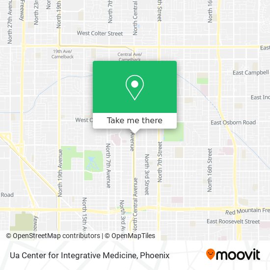 Ua Center for Integrative Medicine map