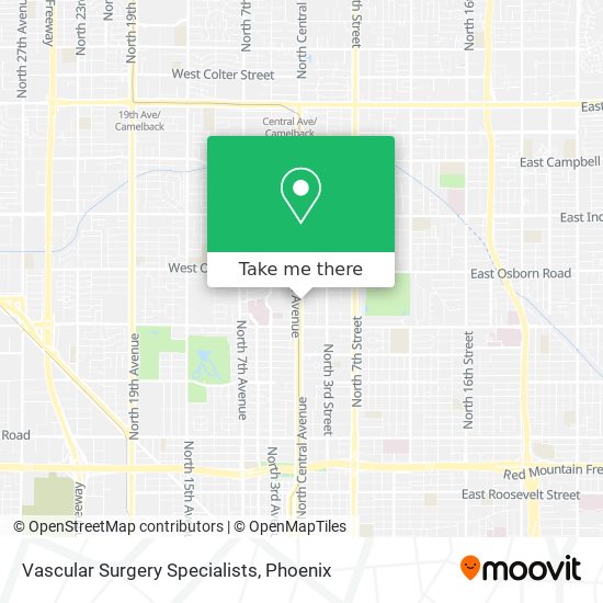 Vascular Surgery Specialists map