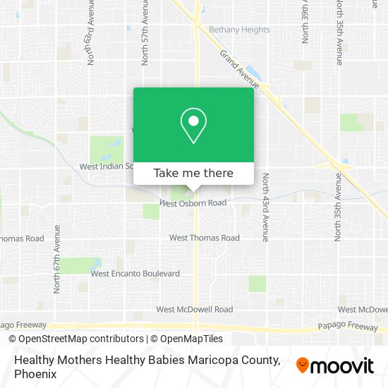 Healthy Mothers Healthy Babies Maricopa County map