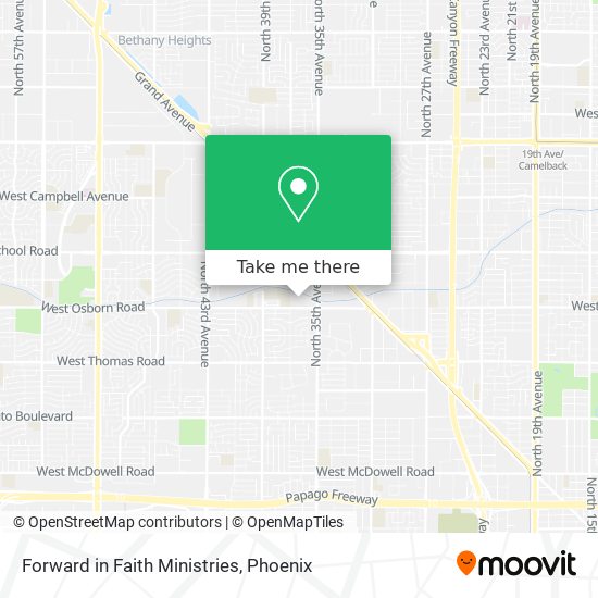 Forward in Faith Ministries map