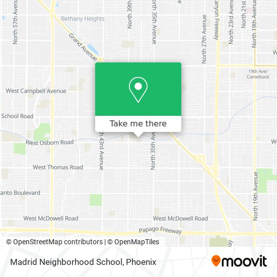 Madrid Neighborhood School map